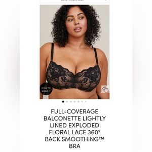 Lightly Lined Balconette Bra - Black Lace